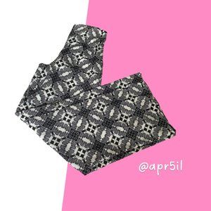 Black & White Printed Flare Pants